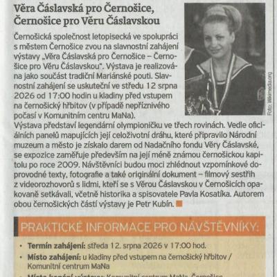 30.8.2026: 10. výročí skonu Věry Čáslavské a země mlčela…