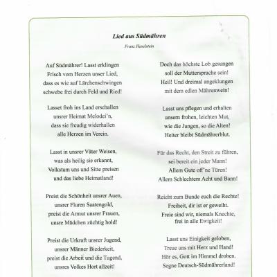 Witikobrief 2-2025 Lied aus Südmähren