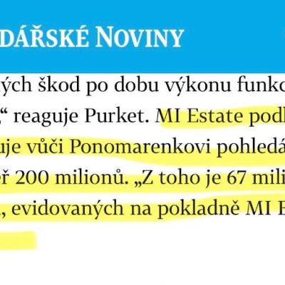 Trestní oznámení k Národní centrále proti organizovanému zločinu (NCOZ) ve věci podezřelých osob Maxima Ponomarenka a spol.
