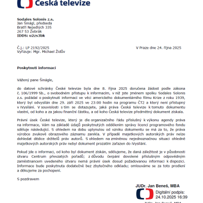 ČT CRISIS autorská práva 24.10.2025