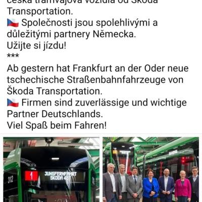 Franfurkt Tramvaje Čistecký 16.6.2025
