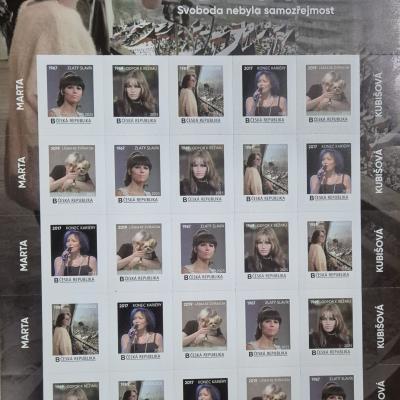 Kubišová Marta 25 poštovních známek 4.11.2025