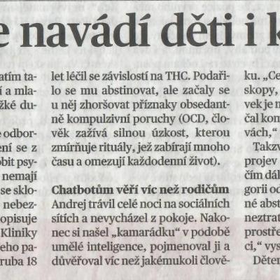 MFD AI navádí k sebevraždám 9.4.2026