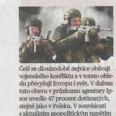 MFD Češi se bojí války 30.4.2026