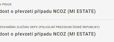 trestní oznámení ve věci MI ESTATE