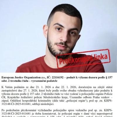 Mike Oganesjan: státní zastupitelství vrátilo věc policii k zahájení úkonů trestního řízení