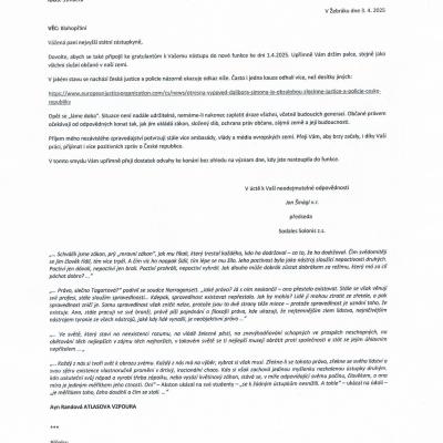 NSZ Bradáčová blahopřání 3.4.2025