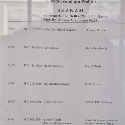 OS Praha 8 Veselí prg. 26.10.2026