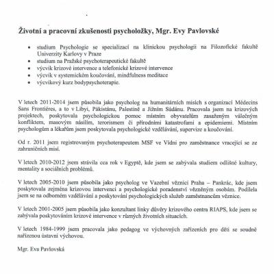 Pavlovská Eva Mgr CV