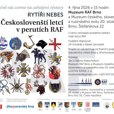 Brno 4.10.2026: Výstava RYTÍŘI NEBES RAF, bez účasti médií, jak jinak!