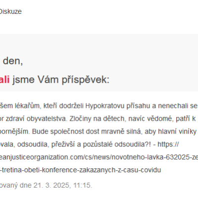 Seznam.cz 2 Příspěvek diskuse smazán 21.3.2025