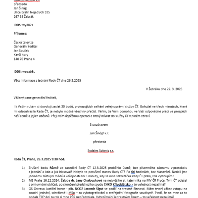Šinágl Součkovi 29.3.2025
