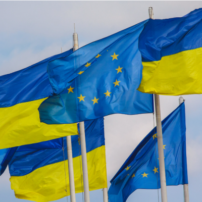 Ukrajina EU vlajky