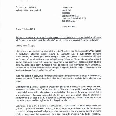 Dizertační práce ústavního soudce a plat ředitelky příspěvkové organizace je pro veřejnost tabu?