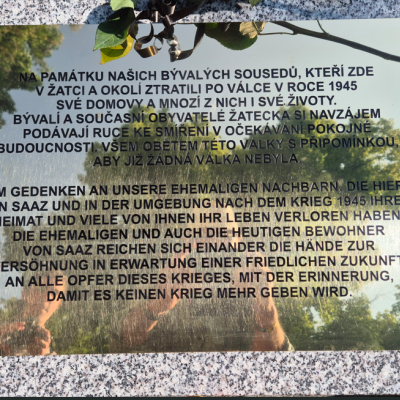 Žatec 3.6.2025: Odhalení Pamětní desky Německým Čechům, kteří po roce 1945 ztratili své domovy a životy