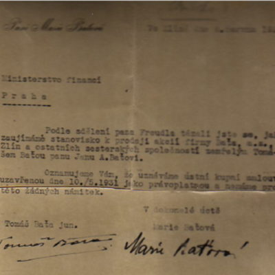 Zlín MF Tomáš Baťa jn. Marie Baťová 6.6.1933
